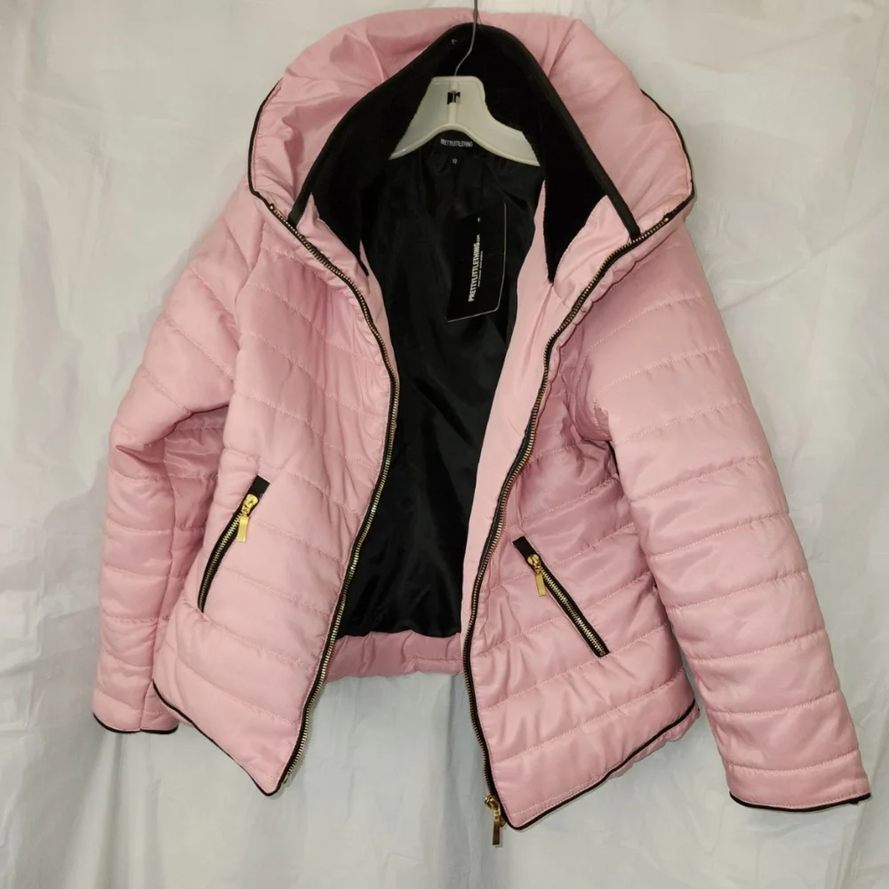 Light Pink Puffer Coat - Picture 4 of 11